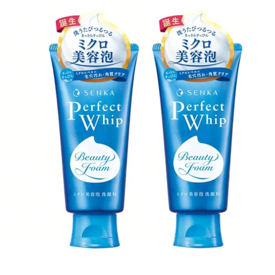 (Pack Of 2) Shiseido Senka Perfect Whip Beauty Face Foam Daily Facial Cleanser Mild Face Wash 120g - 藍色 - 查看 1