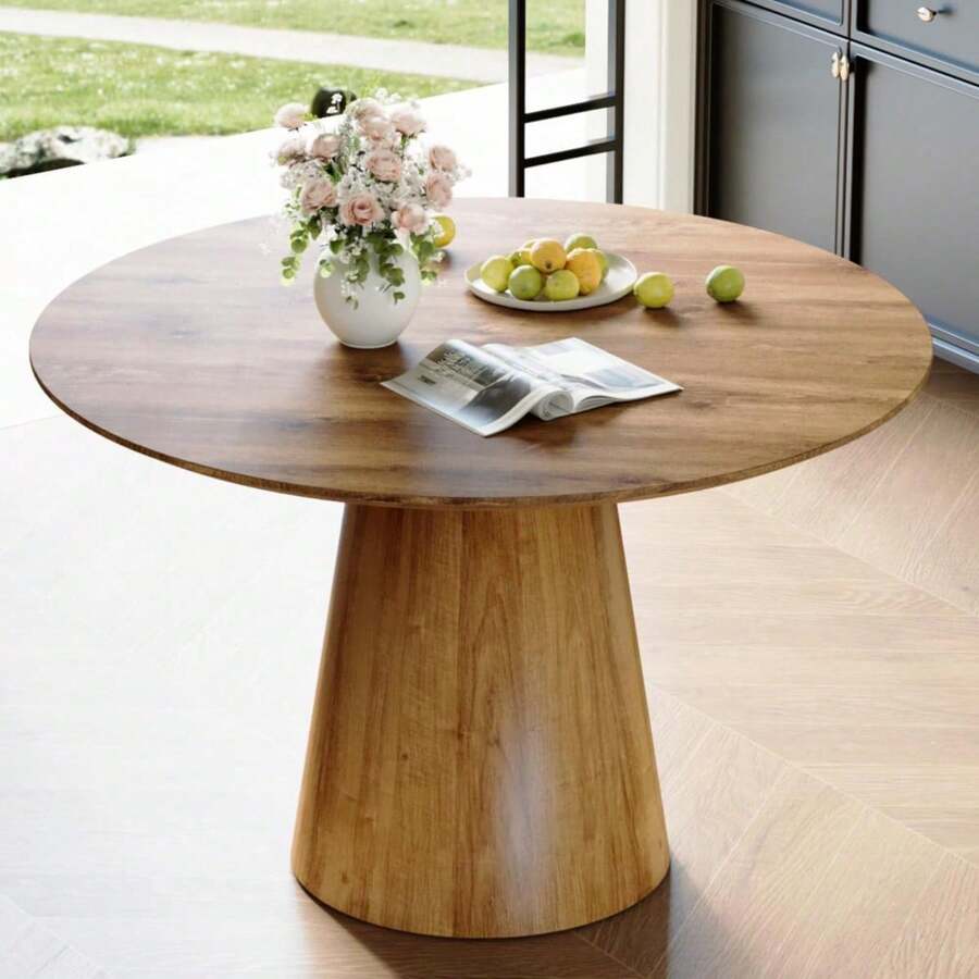 Round Dining Table, Small Round Dining Room Table , Round Kitchen Table, Wood Dining Table, Saving Space - Wood - View 1