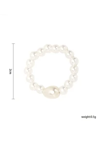 3pcs/Set Handmade Pearl Bead Rings, Versatile Sweet Minimalist Design, Best Gift Choice Suitable For Any Occasion - White - View 5