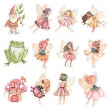 Fairy Cupcake Toppers ,Flower Fairy Party Cupcake Toppers,Fairies Party Cake Picks Garden Birthday Party Decorations For Fairy Party, Fairy Tale Party, Garden Party, Flower Party, Birthday Party And So On - Multicolor - View 11