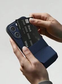 1个蓝色卡槽手机壳，兼容16e、16 Pro Max，带信用卡夹，适用于15 Pro Max/13/14 Pro Max/13 Pro Max/12 Pro Max 6.7英寸”，时尚手机壳，握感舒适，适用于Redmi A3/A3 Pro/A4/Note 13 Pro 5G，防水、防震、防摔、防刮。