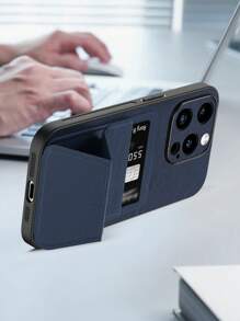 1个蓝色卡槽手机壳，兼容16e、16 Pro Max，带信用卡夹，适用于15 Pro Max/13/14 Pro Max/13 Pro Max/12 Pro Max 6.7英寸”，时尚手机壳，握感舒适，适用于Redmi A3/A3 Pro/A4/Note 13 Pro 5G，防水、防震、防摔、防刮。