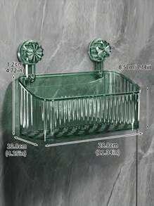 1 Stück Wandsaugnapf Lagerregal ohne Bohren, Badezimmer Make-up Aufbewahrungsregal, abnehmbare und waschbare Aufbewahrungskörbe für Küche, Badezimmer Heim Badezimmerdeko Badezimmer Organizer Sommer