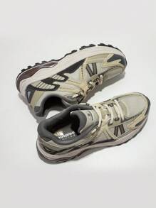 baasploa New Men's Running Shoes Outdoor Casual Lightweight Mesh Ventilation Sneakers Men's Cushioned Vintage Sports Shoes Brand Men's Shoes - Khaki - View 6