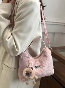 Plush Handbag & Wristlet, Women's New Fashion Versatile Shoulder Bag, Crossbody Bag For Party, Commute, Travel, Daily Use - Multicolor - View 10