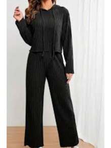 Conjunto de pans con capucha - Negro - Ver 1