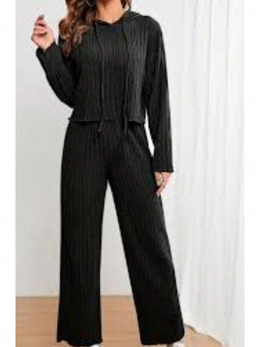Conjunto de pans con capucha - Negro - Ver 1