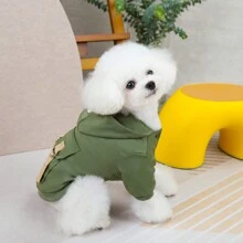 Manteau rembourré pour animaux de compagnie, vêtements à quatre pattes avec refroidissement à air 24h/24, vêtements épais pour l'automne/l'hiver, vêtements chauds pour chiens/chats, nouveau manteau matelassé épais, vêtements à quatre pattes épais populaires en Europe et en Amérique, vêtements pour animaux de compagnie, accessoires pour animaux de compagnie, vêtements pour chiens de style britannique, vêtements épais coupe-vent avec capuche