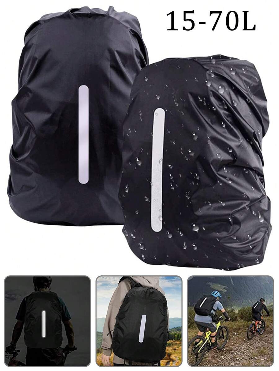 Backpack Rain Cover 15-70L Outdoor Camping Hiking Mountaineering Dust Cover Travel Backpack Protection Covers Foldable Waterproof Rain Cap Cover