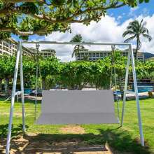Garden Swing Seat Replacement Cover, Durable Oxford Fabric, Waterproof And UV Resistant, Rocking Chair Cover, Garden Swing Chair Cover (Gray) - 灰色 138*50*50cm - 查看 6