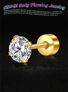 CIZME 平背耳环，防过敏 CZ 耳钉软骨耳环耳屏耳轮穿孔首饰平背耳环男女款，不锈钢耳钉套装男女款星月花心叶蛋白石蝴蝶软骨耳环防过敏平背耳环穿孔首饰，软骨耳环套装平背软骨海螺耳轮穿孔首饰女士软骨耳环女士耳轮耳环软骨耳钉 - Flat Back Earrings - 查看 21