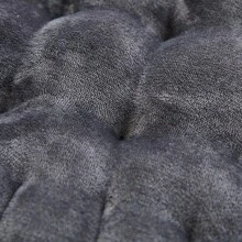 1件饼干形冥想垫、圆形/方形饼干形椅垫和方形椅枕，适用于客厅、阳台、办公室、沙发和瑜伽练习（单件商品，非套装） - 深灰色 - 查看 5