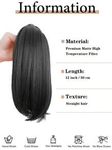 Synthetic High Temperature Resistant Micro Curly Hair Ponytail Wig Clip In Ponytail Coiffure Hair Accessory Women Ponytail Extensions Extensions Hair Suitable For Women Christmas Holiday Wigs - Multicolor - View 4