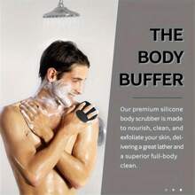 2pcs/1pc SoftTouch Gentleman's Exfoliator - Ergonomic Non-Slip Handle, Soft Silicone Body Scrubber For Gentle Skin Care, Easy Clean & Rinse, Ideal For Shower Or Bath