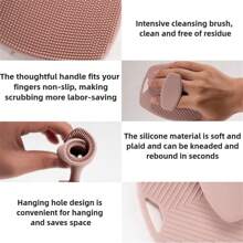 2pcs/1pc SoftTouch Gentleman's Exfoliator - Ergonomic Non-Slip Handle, Soft Silicone Body Scrubber For Gentle Skin Care, Easy Clean & Rinse, Ideal For Shower Or Bath