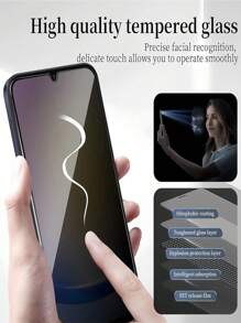 2 件 9H 全覆盖隐私防窥钢化玻璃屏幕保护膜，兼容三星 Galaxy/兼容 17/兼容小米/红米/兼容华为/荣耀/POCO 等型号，防摔，不易碎，防窥钢化玻璃无气泡，易粘贴，坚固耐用，不支持指纹解锁 - 2個 - 查看 10