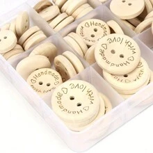 150PCS / Box Mixed Size Wooden Buttons Round 2 Holes Buttons Buttons For Clothing Sewing Buttons Sewing & Knitting Supplies DIY Buttons For Crafts Decorative Buttons Scrapbooking Arts & Crafts Supplies.