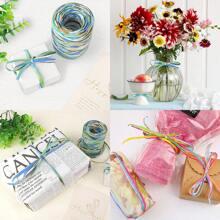 200 米/卷 4 厘米彩色拉菲草纸编织绳，适用于 DIY 工艺品、礼品包装、草帽编织和花束装饰、派对节日装饰配件、手工制作和礼品，适合周年纪念、圣诞节、复活节、生日、新年、情人节、毕业派对、各种庆祝礼物