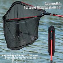Fishing Landing Net With Telescoping Pole Handle, Triangle Aluminum Alloy Fishing Net Fish Landing Net With Anti-Slip Telescoping Pole Handle Extend To 3-9.8ft - 90CM - View 4