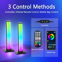 2pcs Smart LED Light Strips, RGB With Music Sync, Wireless IR & App Control, USB Powered, Non-Waterproof, Desktop Lamp, Dynamic Lighting, Suitable For Gaming, Bedroom, Home Decor, Party & Wedding Decor, Birthday Decor, Office Accessories, Ideal Valentine's Day Gift - RGB - View 7