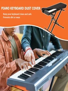 61 键电子钢琴罩、88 键电钢琴罩、电子数码钢琴防尘罩、保护罩，适用于 61 键电子钢琴和 88 键电钢琴。透气、可机洗、尺寸可调、易于使用。 - 黑色 - 查看 9