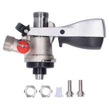 Acoplador Dispensador de Cerveza Tipo S Conector para Barril de Bebida con Válvula de Escape Rosca Macho G5/8 - Multicolor - Ver 1