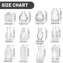 Superlele 12/24/30/48pcs Bud Vases, Small Vase For Flowers, Clear Glass Vase For Home Decor, Wedding Decorations, Clear Flower Vases For Centerpieces, Vintage Vase For House Decor