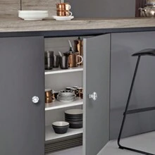 Cabinet Knobs - Dresser Knobs Crystal Knobs For Cabinets And Drawers 30mm- Diamond Glass Pull Handles - Silver - View 7