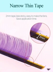 SONG LASHES 高品质 16 排 0.07 毫米 8-15 毫米混合彩虹睫毛延长适用于睫毛艺术家彩色睫毛粉色浅紫色浅棕色浅绿色睫毛簇、睫毛簇、单根睫毛、睫毛、假睫毛 - 彩色 - 查看 7