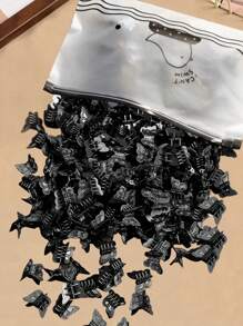 80 件/50 个电镀迷你蝴蝶发夹爪形发夹混色迷你下颌夹可爱发夹发饰适合女士女孩，爪夹秋冬度假装女士 - 混色 - 查看 7