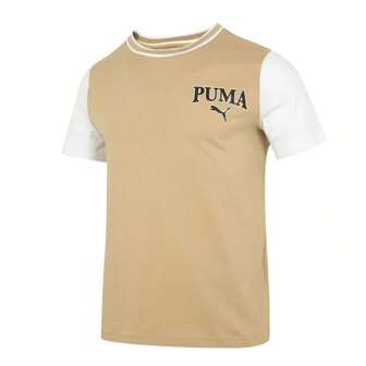 Puma 1pc Men's Round Neck Short Sleeve Breathable Casual Running Gym T-Shirt, Color Blocking Design, Style 682184-83