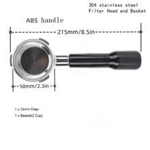 1pc 58mm 3 Ears Thép không gỉ không đáy Portafilter, Tay cầm cốc lọc cà phê thay thế cho Barsetto BA101 BA102 Calphalon Temp IQ - Nhiều màu - Xem 10