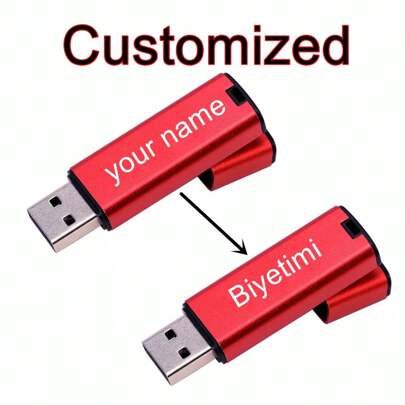 Laser Printed Logo USB Flash Drive 64GB 128GB Colorful Pen Drive 32GB Transparent USB Storage Device High Speed, Red Custom Logo