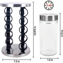 Orii 20 Jar Stainless Steel Rotating Spice Rack - Stainless Steel - View 2