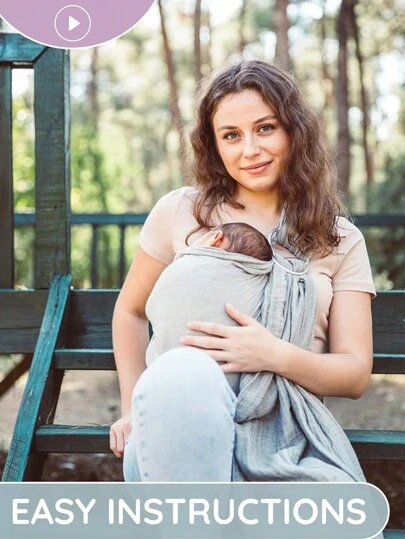 符合人体工程学的 Sears 双环婴儿背带，可调节新生儿外出袋，方便前背设计