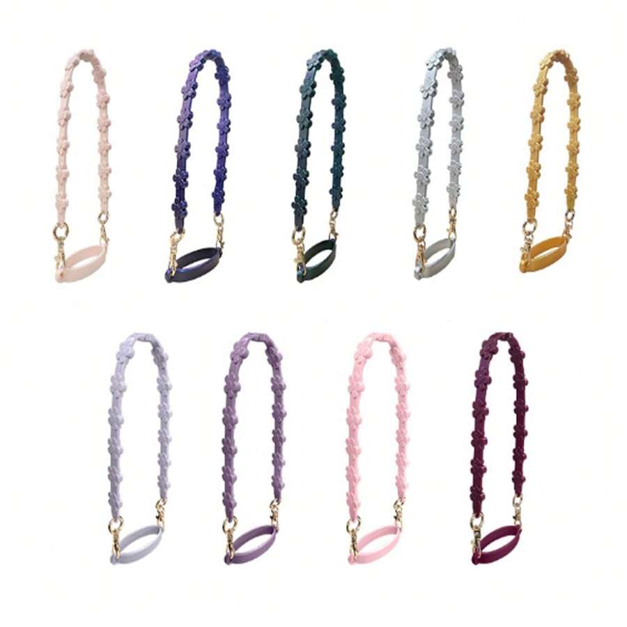 Base de taza, correa colgante para botella de agua, correa para transportar botella de agua, correa de silicona para atar taza, manga portátil para cable - Multicolor - Ver 1