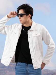 Men's Spring & Autumn Single-Breasted Casual Denim Jacket, Versatile