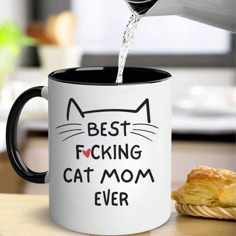 Cat Mom Gifts For Women - Coffee Mug Gift For Cat Lover MomDaughterSisterAuntWifeBest FriendsBFFCoworkersHer - Best Cat Mom Ever - 1 - View 1