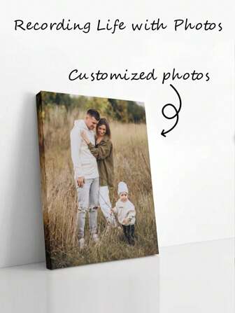 Customized Canvas Painting, Frameless Wall Art, Cozy Indoor Framed Canvas Painting, Christmas Decoration And Christmas Gift, Wedding/Valentine's Day/Party/Birthday/Housewarming/Anniversary, Room Decor, Home Decor, Customizable, Personalized, Print Your Baby/Family/Car/Couple/Portrait/Landscape Photos, Ideal Gift For Him/Her, Boyfriend, Girlfriend, Family, Friends And Pets