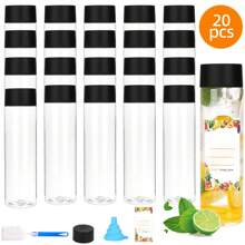 12/40pcs Empty Plastic Juice Bottles With Caps, Reusable Clear Bulk Beverage Containers For Juice, Milk And Other Beverages, 12oz/16oz, For Party - Clear - View 13