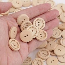 150PCS / Box Mixed Size Wooden Buttons Round 2 Holes Buttons Buttons For Clothing Sewing Buttons Sewing & Knitting Supplies DIY Buttons For Crafts Decorative Buttons Scrapbooking Arts & Crafts Supplies.