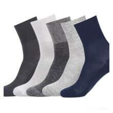 5 Pairs Of Diabetes Breathable Socks, Men's And Women's Knitting Medium Cylinder Non Binding Elastic Socks, Health Gift, High Elasticity Fabric Neutral Socks, Sweet Curse Socks, The Big D Socks, Spiking Socks, Non-Restraining, Flat Knit Upper, Comfortable, Fragrance-Free, Loose Socks - Multicolor - View 8
