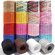 200 米/卷 4 厘米彩色拉菲草纸编织绳，适用于 DIY 工艺品、礼品包装、草帽编织和花束装饰、派对节日装饰配件、手工制作和礼品，适合周年纪念、圣诞节、复活节、生日、新年、情人节、毕业派对、各种庆祝礼物