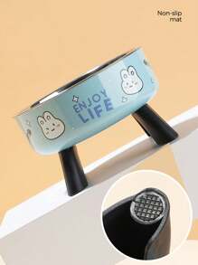 1pc Pet Elevated Feeding Bowl, Anti-Slip Anti-Spill Cat Dog Food Dish - 300ml - View 8