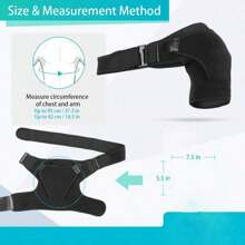 男女通用运动肩垫压缩透气篮球健身可调节手臂保护带装备 - 黑色 - 查看 3