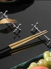 1/3/4 món đồ dùng ăn uống, giá để đũa, gối để đũa, đồ dùng trên bàn ăn, giá để đũa nhà bếp nhà hàng, giá để đũa mini, thép không gỉ, kim loại, hoa mận sáng tạo, đa chức năng, có chân đế, để trên bàn, bàn làm việc chuyên dụng sạch sẽ và vệ sinh - mận bạc - Xem 13