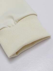 Print Hooded Sweatshirt For Men, Loose Fit Kangaroo Pocket Pullover, Versatile For Spring & Autumn - Apricot - View 6