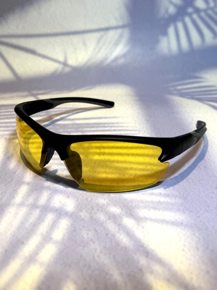 POLASUP 1pc Polarized Half-Frame Full Wrap Cycling Fishing Fashion Glasses, Dual Color Silicone Non-Slip Y-Shaped Lightning Temples Design, Breathable Casual Street Bohemian Party Punk Oval Flat Top Classic Frame Unisex Driving Fashion Glasses Suitable For Summer, All Seasons, Holiday, Commuting For Summer Beach Vacation,Outdoor,Travel - Multicolor - View 16