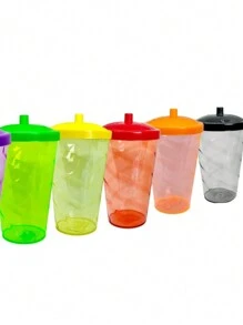 15 Twister Cups 400ML Colored Lid And Transparent Straw - 混色杯 - 查看 3