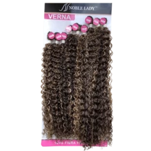 Curly Hair For Interlacing Verna Noble Lady Protein Fiber 75cm - 9 Screens - 320g - Black and White - View 2
